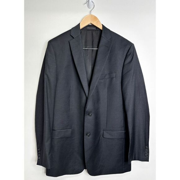 Calvin Klein Jacket Mens‎ 100% Wool Gray Size 40L Two Button - Picture 1 of 6